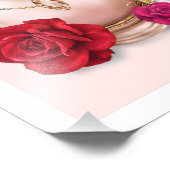 Chic Fashion Rose Gold Parfüm Flaschenohrringe Fotodruck (Ecke)
