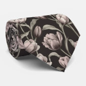 Chic Fathers Day Gift Tulip Floral Krawatte (Gerollt)