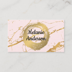 Chic Faux Gold Gebürstet Gold Marmor Visitenkarte
