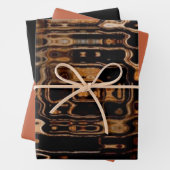 Chic Faux Mosaic Gray Terracotta Design Geschenkpapier Set (Beispiel)