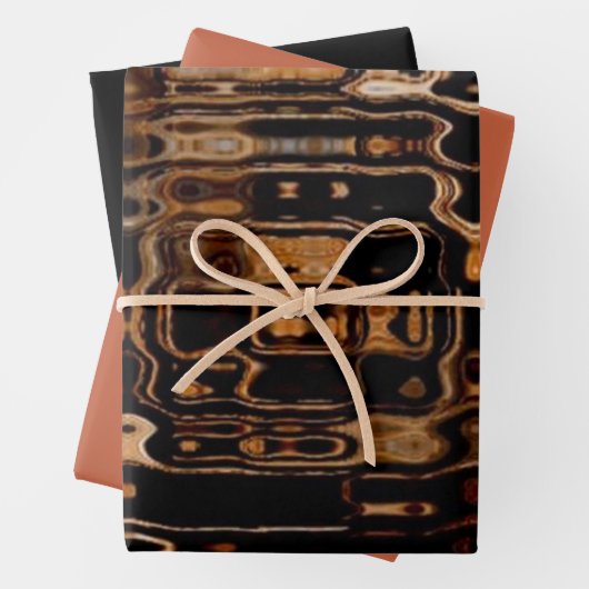 Chic Faux Mosaic Gray Terracotta Design Geschenkpapier Set (Beispiel)