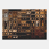 Chic Faux Mosaic Gray Terracotta Design Geschenkpapier Set (Vorderseite)