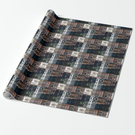 Chic Faux Mosaic Gray Terracotta Design set 2 Geschenkpapier (Ungerollt)