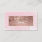 Chic faux rose gold typography pink loyalty card treuekarte (Rückseite)