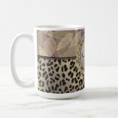 Chic Feathers mit Leopard Print Monogram Kaffeetasse (Links)