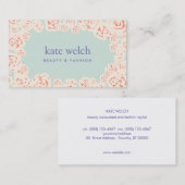 Chic Feminine Pastel Yellow Roses Boutique Visitenkarte (Vorne/Hinten)