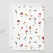 Chic Feminine Wildblume Brautparty Einladung (Rückseite)