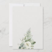 Chic Fern Greenery White Floral Brautparty Einladung (Rückseite)