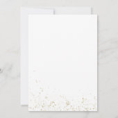 Chic Festive Abschluss Ankündigung Gold Glitzer (Rückseite)