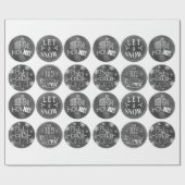 Chic Festive Chalkboard Design Geschenkpapier (Flach)