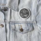 Chic Festive Chalkboard Joy to World Button (Beispiel)
