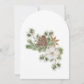 Chic Festive Cotton Pine Firmenweihnachtsfest Part Einladung (Rückseite)