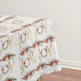 Chic Festive Joy Red Poinsettia Wreath Weihnachten Tischdecke