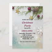 Chic Festive Pine Beerine Weihnachtsfest Party Einladung (Vorne/Hinten)