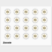 Chic Festive Snowflake Custom Rücksendeadresse Runder Aufkleber (Blatt)