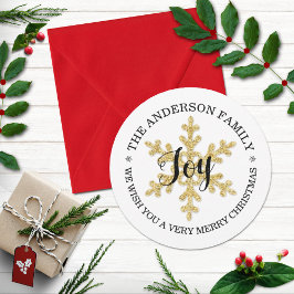 Chic Festive Snowflake Feiertagskarte