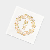 Chic Festive Sophisticous Botanical Kranz Servietten Mit Folie (Links)