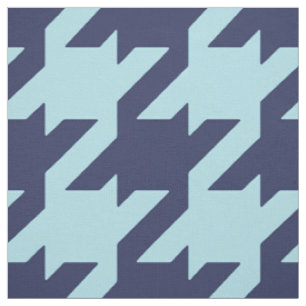 Chic fett-blaues Hahnentrittmuster Stoff