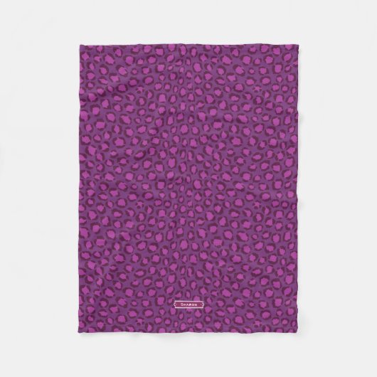 Chic fett lila Muster Fleecedecke (Vorderseite)