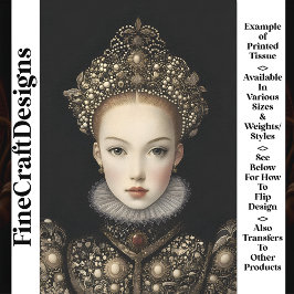 Chic Fiction Königin Prinzessin Frau BG5 Decoupage Seidenpapier