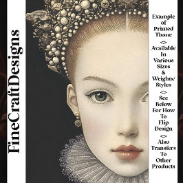 Chic Fiction Königin Prinzessin Frau BG7 Dekoupage Seidenpapier