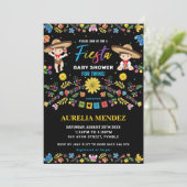 Chic Fiesta Mexican Twin Baby Boys Twins Dusche  Einladung (Stehend Vorderseite)