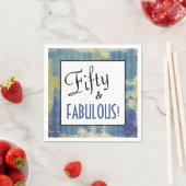 Chic Fifty & FABULOUS! 50. Geburtstag Blues Party Serviette (Beispiel)
