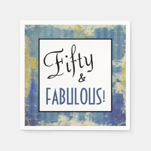 Chic Fifty & FABULOUS! 50. Geburtstag Blues Party Serviette
