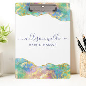 Chic Fire Opal Rainbow Gemstone Business Klemmbrett