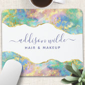 Chic Fire Opal Rainbow Gemstone Mouse Pad Mousepad