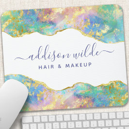 Chic Fire Opal Rainbow Gemstone Mouse Pad Mousepad