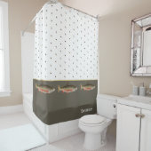 Chic Fishermen Fliegenfischen und Forellenbad Duschvorhang (Beispiel)