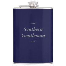 CHIC FLASK_ " südlicher Herr" GRAU AUF MARINE