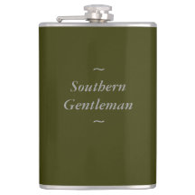 CHIC FLASK_ " südlicher Herr" GRAU AUF OLIVE