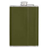 CHIC FLASK_ " südlicher Herr" GRAU AUF OLIVE Flachmann (Rückseite)