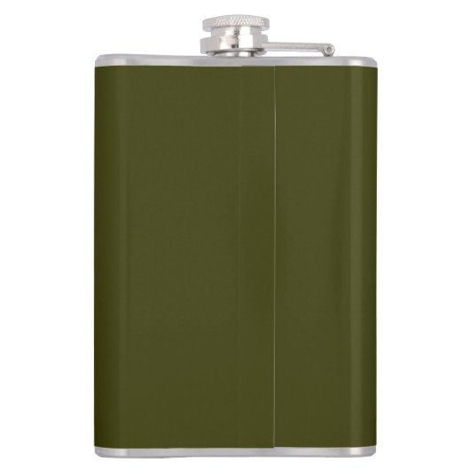 CHIC FLASK_ " südlicher Herr" GRAU AUF OLIVE Flachmann (Rückseite)