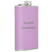 CHIC FLASK_ " südlicher Herr" GRAU AUF ORCHIDEE Flachmann (Rechts)