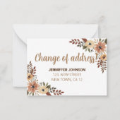 Chic Flora Änderung der Adressmeldungskarte Mitteilungskarte (Vorderseite)