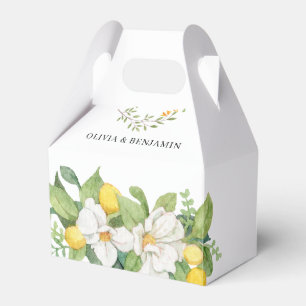 Chic Floral and Lemon Greenerity Gastgeschenk Hoch Geschenkschachtel
