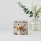 Chic floral | ästhetisch | Boho | Visitenkarte (Stehend Vorderseite)