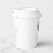 Chic Floral Blue Hydrangea Event Hochzeit Pappbecher (Rechts)