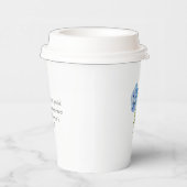 Chic Floral Blue Hydrangea Event Hochzeit Pappbecher (Rechts)