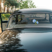 Chic Floral Blue Hydrangea Transparentes Hochzeits Fensteraufkleber