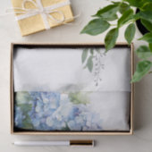 Chic Floral Blue Hydrangea Wedding Seidenpapier (Geschenk)