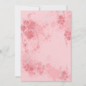 Chic Floral Blush Paint Spritzer Brautparty Einladung (Rückseite)