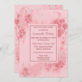 Chic Floral Blush Paint Spritzer Brautparty Einladung (Vorne/Hinten)