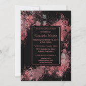 Chic Floral Blush Paint Spritzer Brautparty Einladung (Vorderseite)