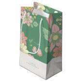 Chic Floral Boho Kleine Geschenktüte (Rückseite Schrägansicht)