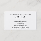 Chic Floral Border Monogram Visitenkarte (Rückseite)