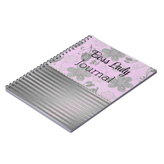 Chic Floral Boss Lady Notizblock (Linke Seite)